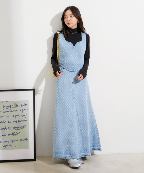 VIS(ビス)の「【セットアップ対応】マーメイドデニムスカート【洗える】(デニムスカート・レディース・サックスブルー/ブルー・M/S)」の14枚目の写真