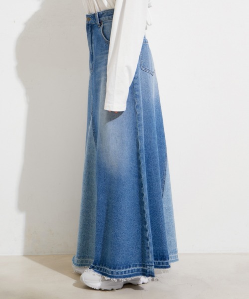 VIS(ビス)の「【セットアップ対応】マーメイドデニムスカート【洗える】(デニムスカート・レディース・サックスブルー/ブルー・M/S)」の20枚目の写真