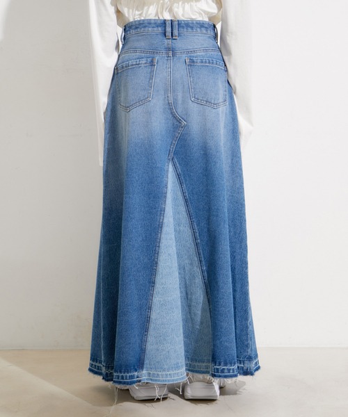 VIS(ビス)の「【セットアップ対応】マーメイドデニムスカート【洗える】(デニムスカート・レディース・サックスブルー/ブルー・M/S)」の21枚目の写真