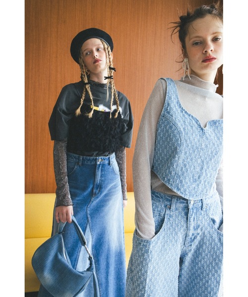 VIS(ビス)の「【セットアップ対応】マーメイドデニムスカート【洗える】(デニムスカート・レディース・サックスブルー/ブルー・M/S)」の6枚目の写真