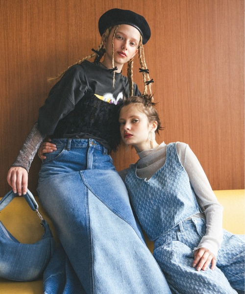 VIS(ビス)の「【セットアップ対応】マーメイドデニムスカート【洗える】(デニムスカート・レディース・サックスブルー/ブルー・M/S)」の9枚目の写真