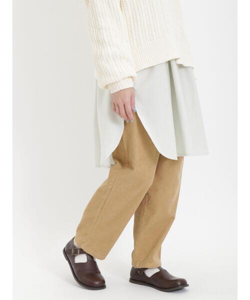 Samansa Mos2（サマンサ モスモス）の「コーデュロイテーパードパンツ（その他パンツ・レディース・ベージュ/ブラウン/ブルー/オフホワイト/ピンク・F）」の4枚目の写真