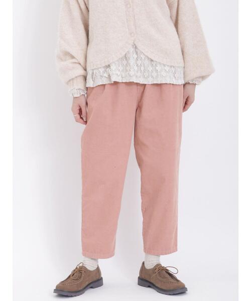 Samansa Mos2（サマンサ モスモス）の「コーデュロイテーパードパンツ（その他パンツ・レディース・ベージュ/ブラウン/ブルー/オフホワイト/ピンク・F）」の5枚目の写真