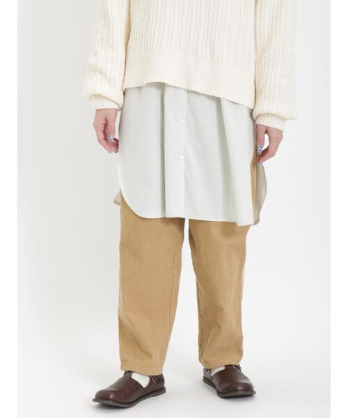 Samansa Mos2（サマンサ モスモス）の「コーデュロイテーパードパンツ（その他パンツ・レディース・ベージュ/ブラウン/ブルー/オフホワイト/ピンク・F）」の7枚目の写真
