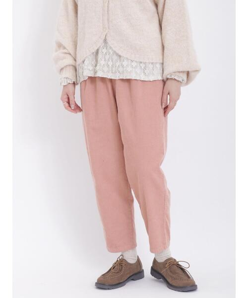 Samansa Mos2（サマンサ モスモス）の「コーデュロイテーパードパンツ（その他パンツ・レディース・ベージュ/ブラウン/ブルー/オフホワイト/ピンク・F）」の10枚目の写真