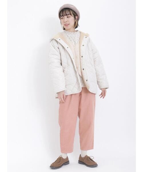 Samansa Mos2（サマンサ モスモス）の「コーデュロイテーパードパンツ（その他パンツ・レディース・ベージュ/ブラウン/ブルー/オフホワイト/ピンク・F）」の12枚目の写真
