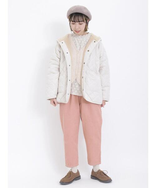 Samansa Mos2（サマンサ モスモス）の「コーデュロイテーパードパンツ（その他パンツ・レディース・ベージュ/ブラウン/ブルー/オフホワイト/ピンク・F）」の14枚目の写真