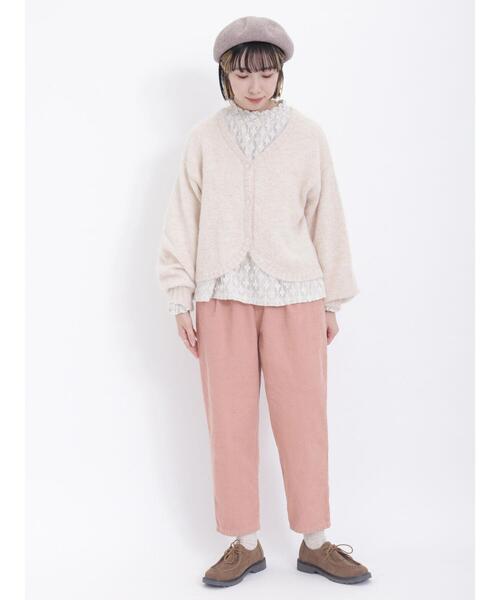 Samansa Mos2（サマンサ モスモス）の「コーデュロイテーパードパンツ（その他パンツ・レディース・ベージュ/ブラウン/ブルー/オフホワイト/ピンク・F）」の15枚目の写真