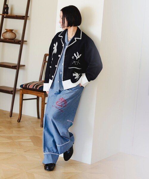 B:MING by BEAMS(ビーミングバイビームス)の「ambiance / メキシカン ジャケット(その他アウター・レディース・ブラック/ホワイト系その他5・MEDIUM)」の8枚目の写真