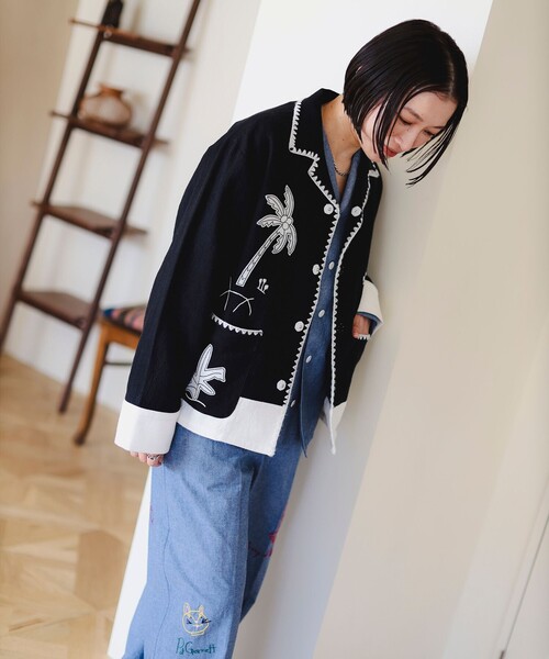 B:MING by BEAMS(ビーミングバイビームス)の「ambiance / メキシカン ジャケット(その他アウター・レディース・ブラック/ホワイト系その他5・MEDIUM)」の11枚目の写真