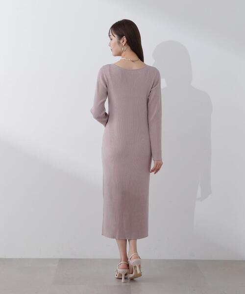 PROPORTION BODY DRESSING（プロポーションボディドレッシング）の「前後２ＷＡＹミニマルタイトニットワンピース / 1214140107（ワンピース・レディース・ブラック/ベージュ/ライトグリーン・MEDIUM）」の13枚目の写真