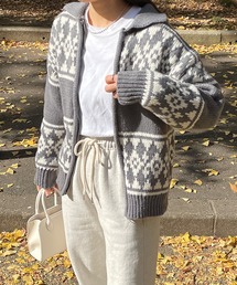 カウチンニットカーディガン