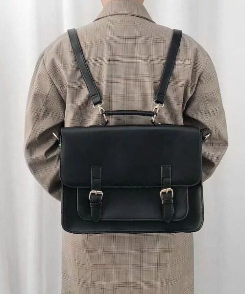 【A4収納可能】3way BAG／black leather A4収納可能】3way BAG／black leather