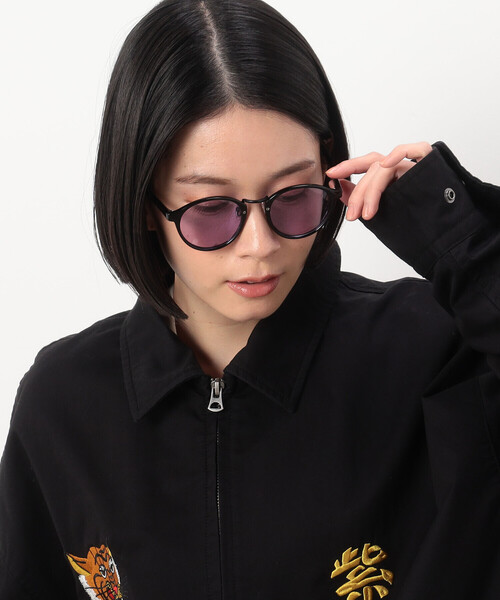 Purple&Yellow(パープルアンドイエロー)の「調光レンズ コンビボストン型 サングラス(サングラス・メンズ・ライトグリーン/ブルー/パープル/ライトグレー・FREE)」の4枚目の写真