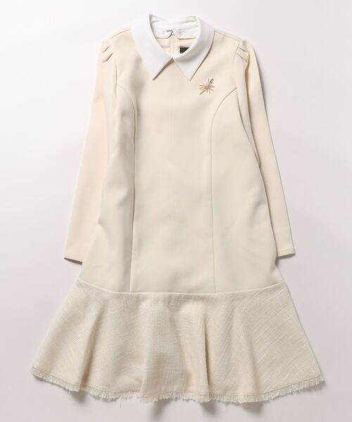 SWINGLE（スウィングル）の「ヘムツイード2WAYシャツカラーワンピース（ワンピース・レディース・ネイビー/ブラック/ライトベージュ・FREE）」の19枚目の写真