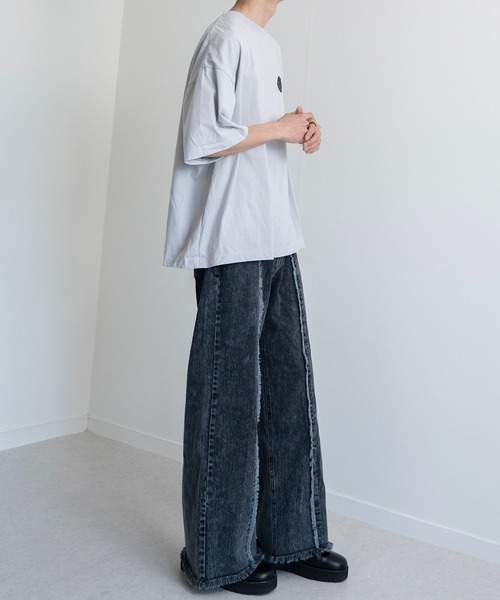 EDDEN ELLEN（エデンエレン）の「【EDDEN ELLEN】セミワイド美シルエットフリンジデニム（デニムパンツ・メンズ・インディゴブルー/ブラック・X-SMALL/SMALL/MEDIUM/LARGE）」の8枚目の写真