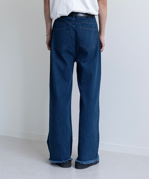 EDDEN ELLEN（エデンエレン）の「【EDDEN ELLEN】セミワイド美シルエットフリンジデニム（デニムパンツ・メンズ・インディゴブルー/ブラック・X-SMALL/SMALL/MEDIUM/LARGE）」の10枚目の写真