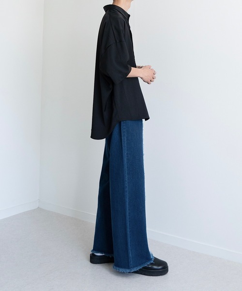 EDDEN ELLEN（エデンエレン）の「【EDDEN ELLEN】セミワイド美シルエットフリンジデニム（デニムパンツ・メンズ・インディゴブルー/ブラック・X-SMALL/SMALL/MEDIUM/LARGE）」の14枚目の写真