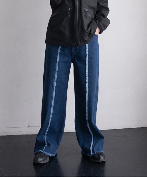 EDDEN ELLEN（エデンエレン）の「【EDDEN ELLEN】セミワイド美シルエットフリンジデニム（デニムパンツ・メンズ・インディゴブルー/ブラック・X-SMALL/SMALL/MEDIUM/LARGE）」の16枚目の写真