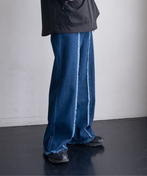 EDDEN ELLEN（エデンエレン）の「【EDDEN ELLEN】セミワイド美シルエットフリンジデニム（デニムパンツ・メンズ・インディゴブルー/ブラック・X-SMALL/SMALL/MEDIUM/LARGE）」の17枚目の写真