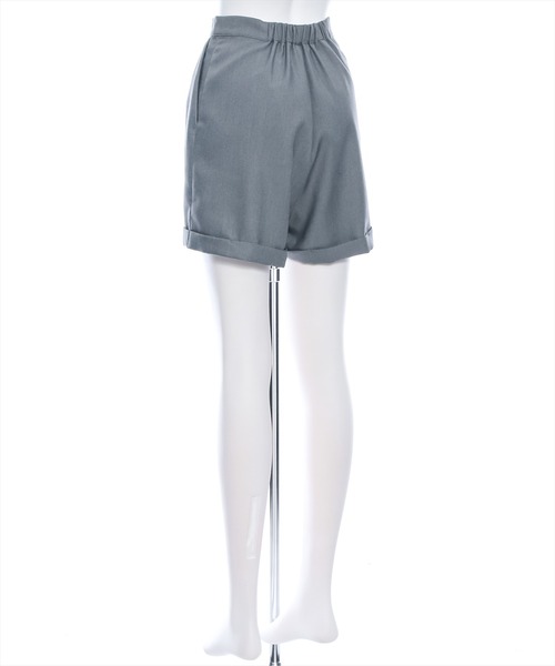 clear(クリア)の「ウエストデザイン裾折り返しタックショートパンツ(その他パンツ・レディース・ブラック/グレー・S/M)」の5枚目の写真