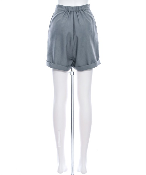 clear(クリア)の「ウエストデザイン裾折り返しタックショートパンツ(その他パンツ・レディース・ブラック/グレー・S/M)」の6枚目の写真