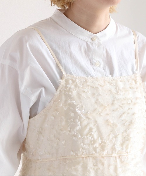 cepo（セポ）の「バックリボン フリンジジャガードキャミワンピース（ワンピース・レディース・ブラック/オフホワイト・M）」の12枚目の写真