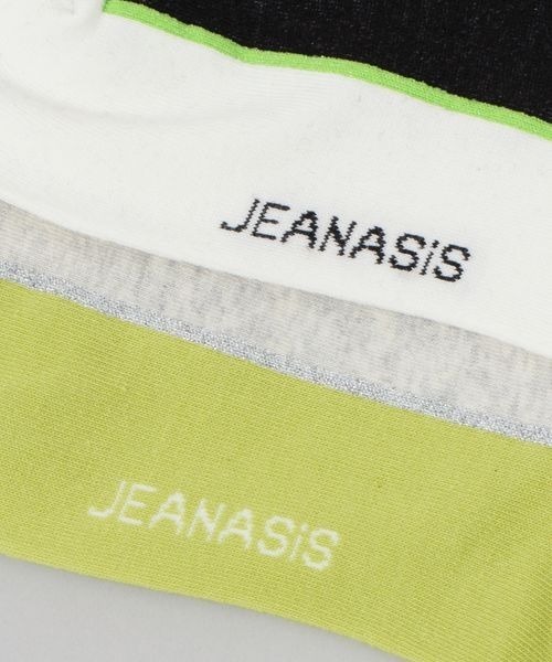 JEANASIS(ジーナシス)の「ラインロゴソックス/104193(ソックス/靴下・レディース・ホワイト系その他/グレー/グリーン系その他・FREE)」の10枚目の写真