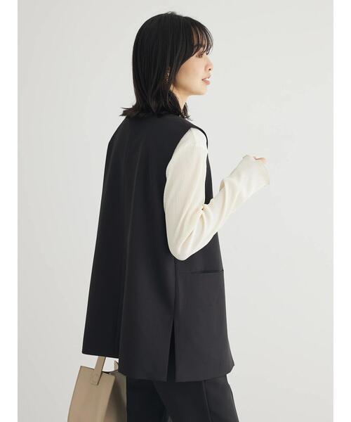 Green　Parks（グリーンパークス）の「きれいシルエットジレ（ベスト・レディース・アイボリー/ブラック・FREE）」の12枚目の写真