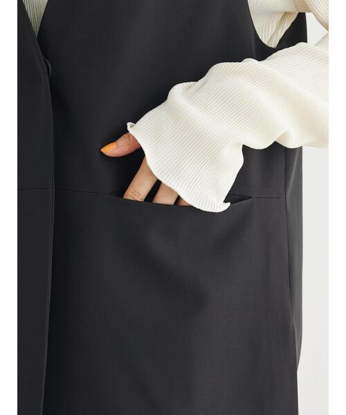 Green　Parks（グリーンパークス）の「きれいシルエットジレ（ベスト・レディース・アイボリー/ブラック・FREE）」の15枚目の写真