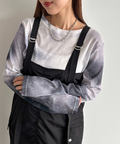 apres jour mignon(アプレジュールミニョン)の「オリジナルパターンシアートップス【ZOZOTOWN限定アイテム】(Tシャツ/カットソー・レディース・ブルー系その他/ブラウン系その他/ブラック系その他・フリー/X-LARGE)」の5枚目の写真