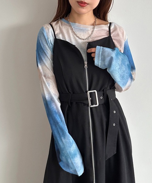 apres jour mignon(アプレジュールミニョン)の「オリジナルパターンシアートップス【ZOZOTOWN限定アイテム】(Tシャツ/カットソー・レディース・ブルー系その他/ブラウン系その他/ブラック系その他・フリー/X-LARGE)」の17枚目の写真