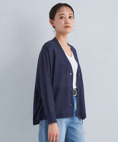 ハンドニット　Bird by amirisu　リネンカーディガン ハンドニットBird by amirisuリネンカーディガン