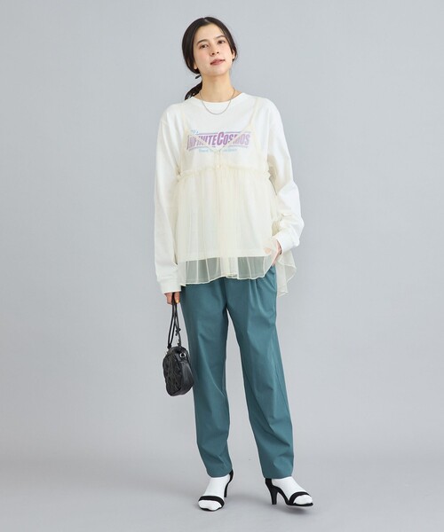 coen（コーエン）の「チュールキャミ付きロックTシャツ（Tシャツ/カットソー・レディース・オフホワイト/ダークグレー/その他2/その他1・L/M）」の15枚目の写真