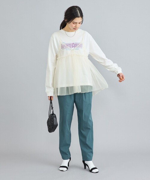 coen（コーエン）の「チュールキャミ付きロックTシャツ（Tシャツ/カットソー・レディース・オフホワイト/ダークグレー/その他2/その他1・L/M）」の16枚目の写真