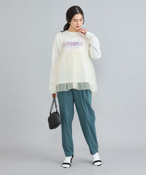 coen（コーエン）の「チュールキャミ付きロックTシャツ（Tシャツ/カットソー・レディース・オフホワイト/ダークグレー/その他2/その他1・L/M）」の17枚目の写真