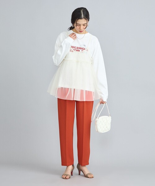 coen（コーエン）の「チュールキャミ付きロックTシャツ（Tシャツ/カットソー・レディース・オフホワイト/ダークグレー/その他2/その他1・L/M）」の19枚目の写真