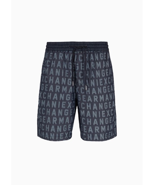 ARMANI EXCHANGE(アルマーニエクスチェンジ)の「【A|X アルマーニ エクスチェンジ】オールオーバーロゴ デニムハーフパンツ(デニムパンツ・メンズ・インディゴブルー・30inch/32inch/31inch/29inch/33inch)」の5枚目の写真