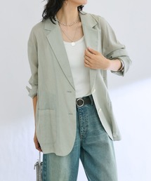 RIVE DROITE | コットンリネン２way シアーテーラードジャケット(テーラードジャケット)