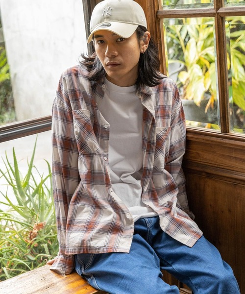 niko and...（ニコアンド）の「オンブレーチェックカラミシャツ（シャツ/ブラウス・メンズ・ベージュ/ブラック/アイボリー/ネイビー・MEDIUM/LARGE）」の4枚目の写真