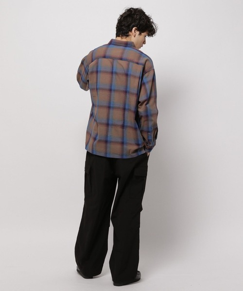 niko and...（ニコアンド）の「オンブレーチェックカラミシャツ（シャツ/ブラウス・メンズ・ベージュ/ブラック/アイボリー/ネイビー・MEDIUM/LARGE）」の19枚目の写真