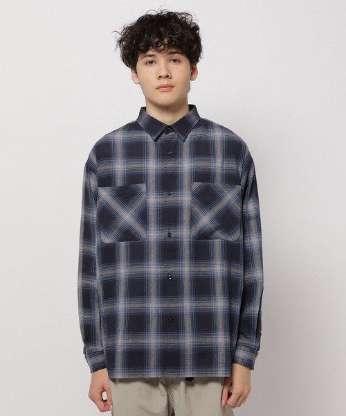 niko and...（ニコアンド）の「オンブレーチェックカラミシャツ（シャツ/ブラウス・メンズ・ベージュ/ブラック/アイボリー/ネイビー・MEDIUM/LARGE）」の11枚目の写真