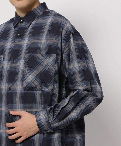 niko and...（ニコアンド）の「オンブレーチェックカラミシャツ（シャツ/ブラウス・メンズ・ベージュ/ブラック/アイボリー/ネイビー・MEDIUM/LARGE）」の15枚目の写真