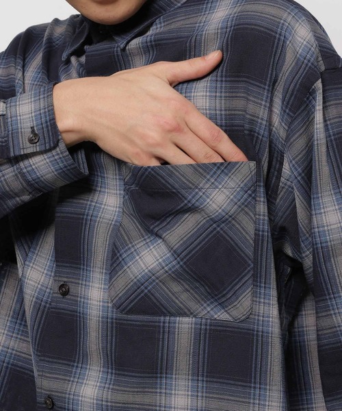 niko and...（ニコアンド）の「オンブレーチェックカラミシャツ（シャツ/ブラウス・メンズ・ベージュ/ブラック/アイボリー/ネイビー・MEDIUM/LARGE）」の16枚目の写真