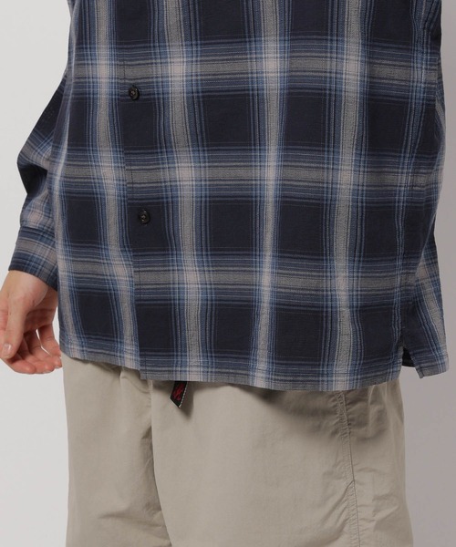 niko and...（ニコアンド）の「オンブレーチェックカラミシャツ（シャツ/ブラウス・メンズ・ベージュ/ブラック/アイボリー/ネイビー・MEDIUM/LARGE）」の5枚目の写真