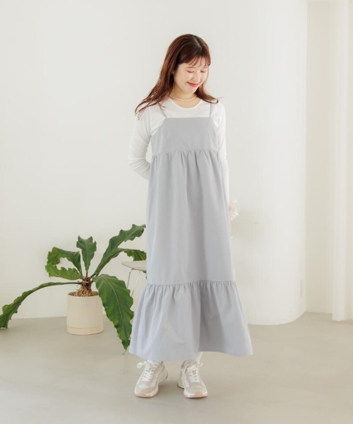 flower（フラワー）の「リボンエンブロイダリーエルエス（Tシャツ/カットソー・レディース・ブルー/ホワイト・FREE）」の6枚目の写真