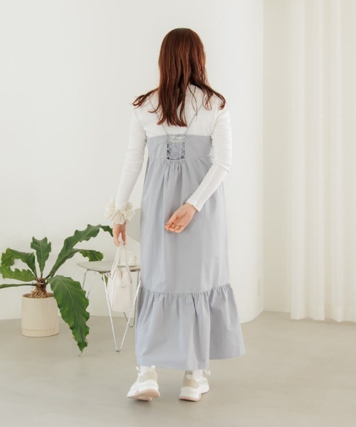 flower（フラワー）の「リボンエンブロイダリーエルエス（Tシャツ/カットソー・レディース・ブルー/ホワイト・FREE）」の8枚目の写真