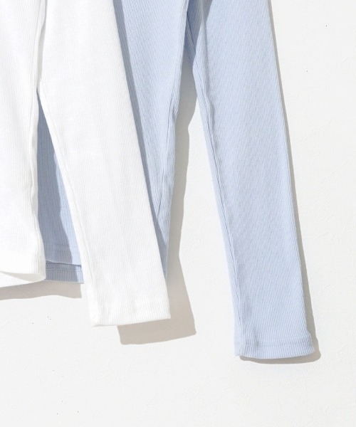 flower（フラワー）の「リボンエンブロイダリーエルエス（Tシャツ/カットソー・レディース・ブルー/ホワイト・FREE）」の13枚目の写真