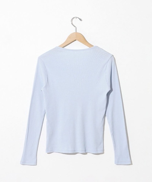 flower（フラワー）の「リボンエンブロイダリーエルエス（Tシャツ/カットソー・レディース・ブルー/ホワイト・FREE）」の14枚目の写真