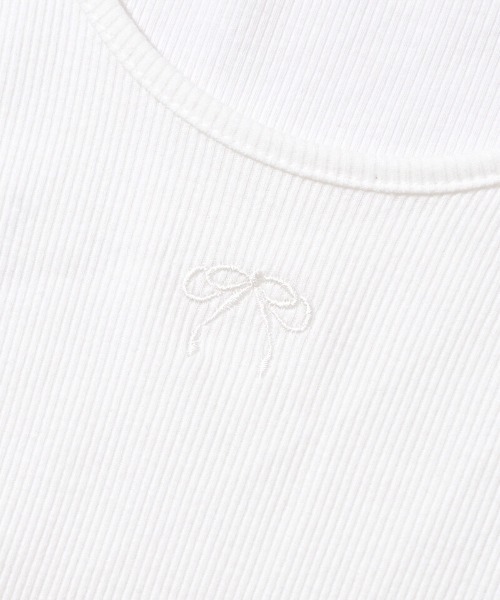 flower（フラワー）の「リボンエンブロイダリーエルエス（Tシャツ/カットソー・レディース・ブルー/ホワイト・FREE）」の22枚目の写真